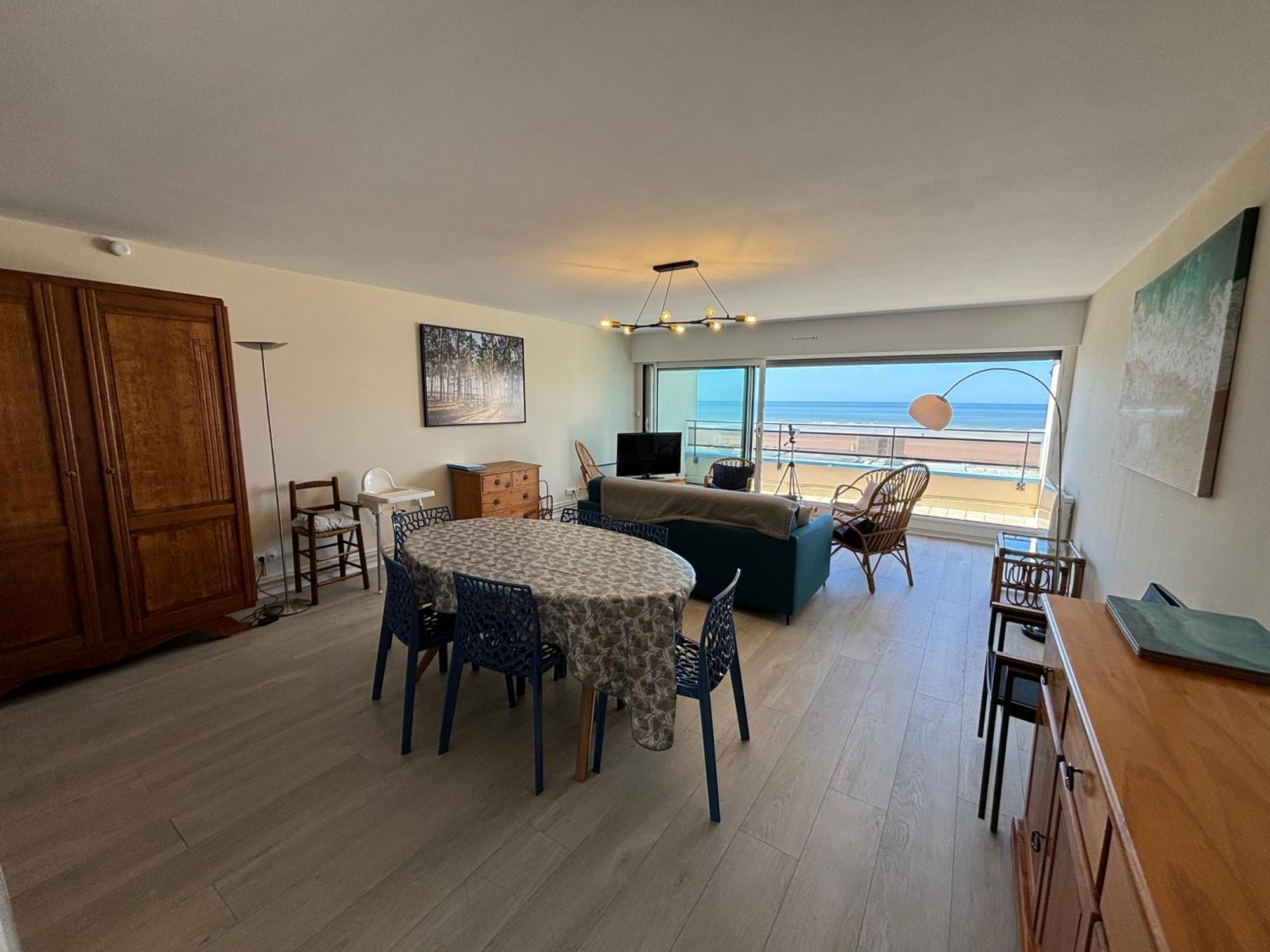 Appt Traversant Vu Mer Et Dunes Avec Garage Le Touquet Luaran gambar